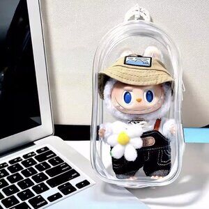 Clear & Protective Carrying Case for Labubu, Crybaby, Nendoroid & any small Doll
